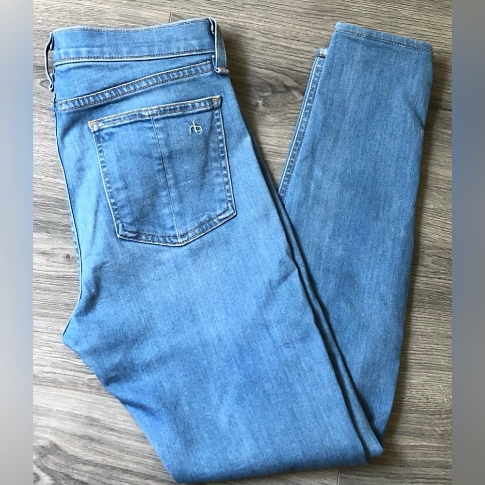 Rag & Bone High Rise Blue Jeans - Picture 7 of 10